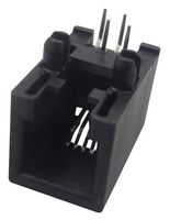 MOLEX 95501-2441 Modular Connector, Modular Jack, 1 x 1 (Port), 4P4C, Cat3, Through Hole Mount