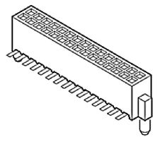AMPHENOL COMMUNICATIONS SOLUTIONS 87024-640LF PCB Receptacle, Wire-to-Board, 1.27 mm, 2 Rows, 80 Contacts, Surface Mount, FCI Rib-Cage 87024