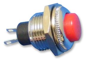 MULTICOMP PRO R13-502MA-05-R Pushbutton Switch, 12.7 mm, SPST, Off-(On), Round Raised, Red