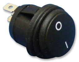MULTICOMP PRO R13-112F8-02-BB-2A Rocker Switch, Off-(On), SPST, Non Illuminated, Panel Mount, Black, R13