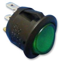 MULTICOMP PRO R13-112B-02-BG-0A Rocker Switch, On-Off, SPST, Illuminated, Panel Mount, Green, R13