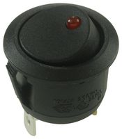MULTICOMP PRO R13-112B9-02-BBR-0A Rocker Switch, On-Off, SPST, Illuminated, Panel Mount, Black, R13
