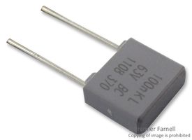 VISHAY BFC237075104 General Purpose Film Capacitor, Metallized PET, Radial Box - 2 Pin, 0.1 µF, ± 10%, 40 V, 63 V