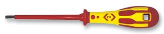 CK TOOLS T49144-065 Screwdriver, Slotted, VDE, 150 mm Blade, 6.5 mm Tip, 270 mm Overall