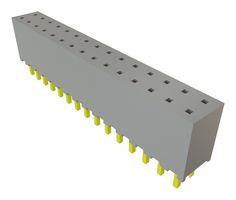 SAMTEC SQT-115-01-L-D PCB Receptacle, Board-to-Board, Wire-to-Board, 2 mm, 2 Rows, 30 Contacts, Through Hole Mount