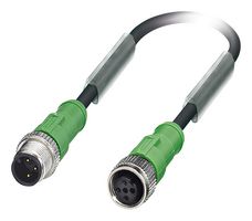 PHOENIX CONTACT 1681509 Sensor Cable, M12 Plug, M12 Receptacle, 3 Positions, 300 mm, 11.8 "