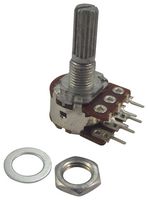 BOURNS PDB182-K220K-104B Rotary Potentiometer, Carbon, 100 kohm, 1 Turns, Linear, 125 mW, ± 20%, PDB18 Series