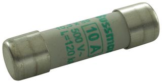 EATON BUSSMANN C10M10 Fuse, Industrial / Power, Class aM, 10 A, 500 V, 10mm x 38mm, 13/32" x 1-1/2"