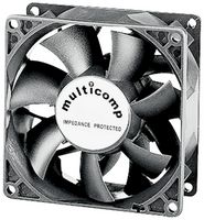 MULTICOMP MC32923 DC Axial Fan, 12 V, Square, 92 mm, 38 mm, Ball Bearing, 91.7 CFM