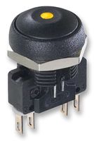 APEM IRR8Z222LOB Industrial Pushbutton Switch, IR Series, 16.2 mm, SPST-NO, SPST-NC, Momentary, Round, Black