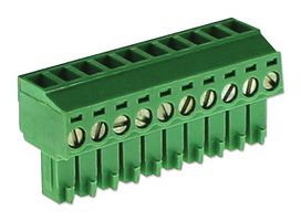 CAMDENBOSS CTB92HE/10 Pluggable Terminal Block, 3.81 mm, 10 Ways, 30 AWG, 16 AWG, 10 mm², Screw
