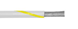 ALPHA WIRE 3055 WY001 Wire, PVC, White, Yellow, 18 AWG, 16 x 30AWG, 1000 ft