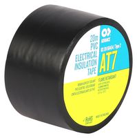 ADVANCE TAPES AT7 BLACK 20M X 38MM Electrical Insulation Tape, PVC (Polyvinyl Chloride), Black, 38.1 mm x 20 m
