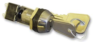 LORLIN MSL8602B Keylock Switch, Off-On, DPST, 2 Position, Solder, 4 A