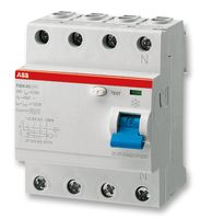 ABB 2CSF204001R1630 Thermal Magnetic Circuit Breaker, Residual Current, F200, 63 A, 4 Pole, 277 VAC, DIN Rail