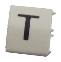 PRO POWER LHS3-1TW/T Wire Marker, Pre Printed Heat Shrinkable Sleeve, T, PO (Polyolefin), White, 5mm x 6mm, 3 mm