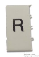 PRO POWER LHS6-2TW/R Wire Marker, Pre Printed Heat Shrinkable Sleeve, R, PO (Polyolefin), White, 5mm x 10mm, 6 mm