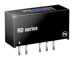 RECOM POWER RD-0515D/P Isolated Through Hole DC/DC Converter, ITE, SIP, 1:1, 2 W, 2 Output, 15 V