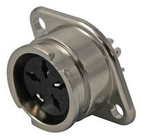 LUMBERG 0107 04 DIN Audio / Video Connector, 4 Contacts, Jack, Panel Mount, Solder, Silver Plated Contacts