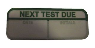 MULTICOMP PRO 7827643 Label, Self Adhesive, 15 mm, 40 mm, Vinyl, Next Test Due