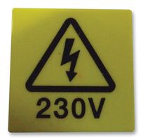 MULTICOMP PRO MP009773 Label, Self Adhesive, 19 mm, 19 mm, Vinyl, 230V