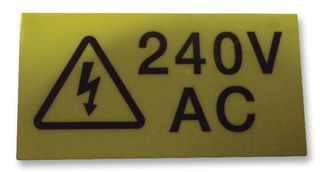 MULTICOMP PRO MP009757 Label, Self Adhesive, 38 mm, 19 mm, Vinyl, 240VAC