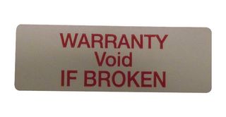 MULTICOMP PRO MP009749 Label, Tamperproof, 12 mm, 38 mm, Vinyl, Warranty Void If Broken