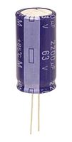 PANASONIC ECA1JM222 Electrolytic Capacitor, 2200 µF, 63 V, ± 20%, Radial Leaded, 2000 hours @ 85°C, Polar