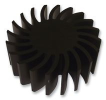 FISCHER ELEKTRONIK SK 571 25 SA LED Heat Sink, Black Anodized Extrusion, IC Design LEDs, Aluminium, 2.28 °C/W, 25 mm, 70 mm