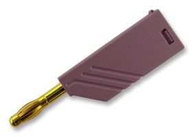 HIRSCHMANN TEST AND MEASUREMENT 934100709 Banana Test Connector, 4mm, Plug, Cable Mount, 24 A, 60 V, Gold Plated Contacts, Violet