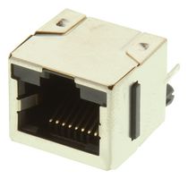 AMPHENOL COMMUNICATIONS SOLUTIONS RJHSE-3384 Modular Connector, RJ45 Jack, 1 x 1 (Port), 8P8C, Cat5, Through Hole Mount