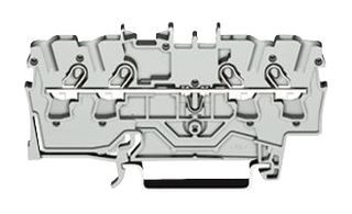 WAGO 2001-1401 DIN Rail Mount Terminal Block, 4 Ways, 22 AWG, 14 AWG, 1.5 mm², Clamp, 17.5 A