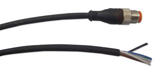 LUMBERG AUTOMATION RST 5-228/2 M Sensor Cable, M12 Plug, Free End, 5 Positions, 2 m, 6.6 ft
