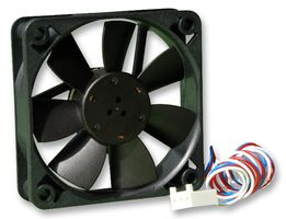 EBM-PAPST 612F/2-638 DC Axial Fan, 12 V, Square, 60 mm, 15 mm, Sintec Bearing, 15.9 CFM