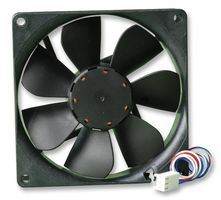 EBM-PAPST 8412N/2GME-258 DC Axial Fan, 12 V, Square, 80 mm, 25.4 mm, Sleeve Bearing, 34.1 CFM