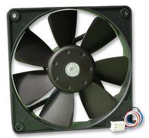 EBM-PAPST 4412F/2M-504 DC Axial Fan, 12 V, Square, 120 mm, 25 mm, Sleeve Bearing, 82.4 CFM
