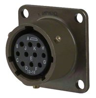 AMPHENOL INDUSTRIAL MS3112E8-3SX Circular Connector, MIL-DTL-26482 Series I, MS3112 Series, Box Mount Receptacle, 3 Contacts