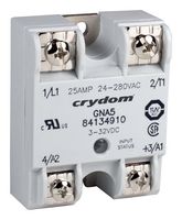 SENSATA/CRYDOM 84134900 Solid State Relay, 10 A, 280 VAC, Panel Mount, Screw, Zero Crossing