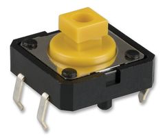 OMRON ELECTRONIC COMPONENTS B3F4055 Tactile Switch, B3D Series, Top Actuated, Through Hole, Plunger for Cap, 260 gf, 50mA at 24VDC