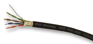 VAN DAMME 268-450-000 Networking Cable, TourCat Flexible Data/Control Patch, Per Metre, Screened, Cat5e, 26 AWG, 0.14 mm²