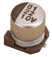 NICHICON UWX1C100MCL2GB SMD Aluminium Electrolytic Capacitor, Radial Can - SMD, 10 µF, 16 V, 2000 hours @ 85°C, Polar