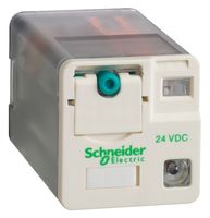 SCHNEIDER ELECTRIC RUMC2AB1B7 General Purpose Relay, Zelio RUM Series, Power, DPDT, 24 VAC, 10 A