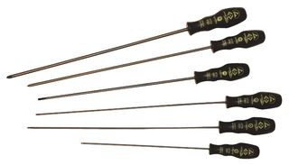 CK TOOLS T4797ESD Screwdriver Set, Triton, Long Reach, ESD, 6-Piece
