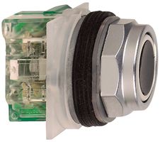 SCHNEIDER ELECTRIC 9001KR1BH5 Industrial Pushbutton Switch, Harmony 9001K Series, 30 mm, SPST-NO, Momentary, Round, Black