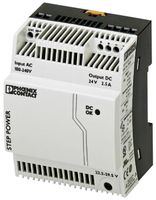 PHOENIX CONTACT 2868651 AC/DC DIN Rail Power Supply (PSU), ITE, 1 Output, 60 W, 24 VDC, 2.5 A