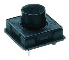 SCHURTER 1241.1022 Tactile Switch, MTG Series, Top Actuated, Through Hole, Round Button, 250 gf, 50mA at 24VDC