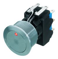 SCHURTER 1241.6833.1121000 Vandal Resistant Switch, MSM LA Series, 22.1 mm, DPST, On-Off, Round, Natural