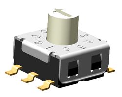MULTICOMP PRO MCR7M4H-16RA-V-B Rotary Coded Switch, Surface Mount, 16 Position, 24 VDC, Hexadecimal, 25 mA