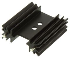 OHMITE EA-T220-38E Heat Sink, Square, Black Anodized, 9.5 °C/W, TO-220, 12.7 mm, 38.1 mm, 35 mm