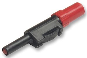 HIRSCHMANN TEST AND MEASUREMENT 931824101 Banana Test Connector, 4mm, Plug, Cable Mount, 30 A, 60 VDC, Nickel Plated Contacts, Red